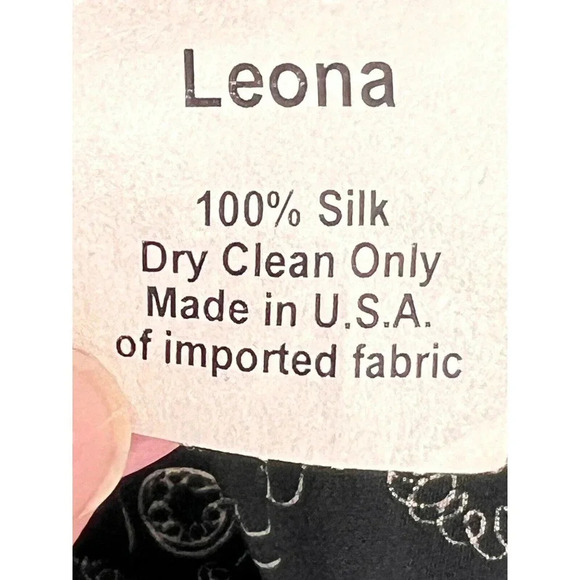 LEONA by Lauren Leonard 100% Silk Telephone Belted Dress Size Medium USA Made EC - Picture 11 of 12